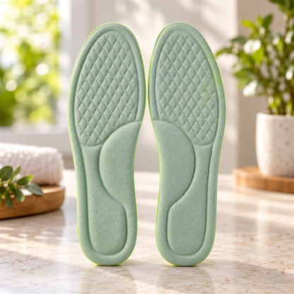 Pair of Wukusy soft foam shoe insoles with textured surface for daily wear, size 45-46, shown in the image.