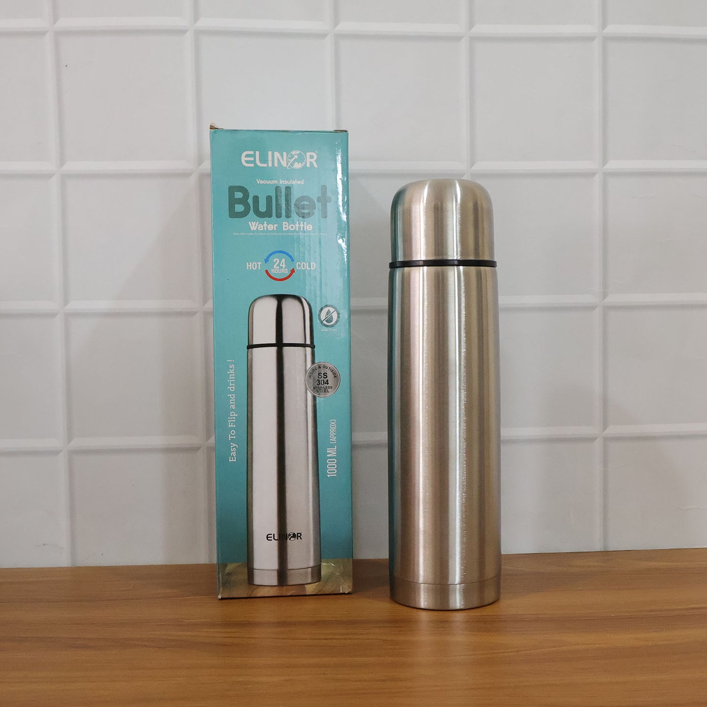 Bullet Style Stainless Steel Vacuum Insulated Water Bottle 1000 Ml