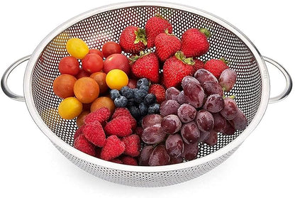 Stainless steel kitchen colander strainer