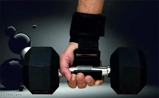 Weight Lifting Hooks Hand Grip Wrist Straps for Deadlift Powerlifting Pull up bar Solid Steel Thick Padded Neoprene (Set of 2 PC straps)