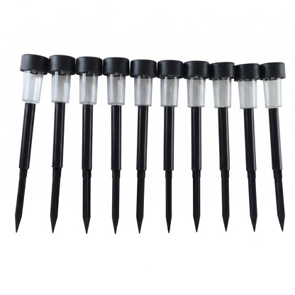 Solar Pathway Lights 10 Pc Set Outdoor Garden Stake Waterproof Led (10 Pc Set)