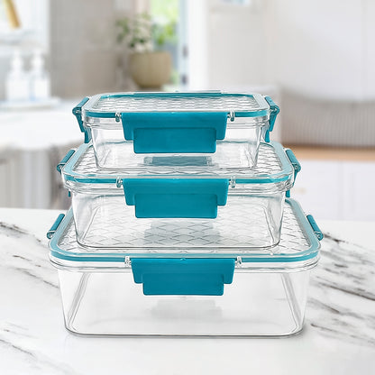 Multipurpose Plastic Containers  Lunch Boxes (3 Pcs Set  1500 750 350 Ml Approx)