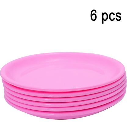 Set of 6 Wukusy round mini soup plates with smooth edges, ideal for serving small portions or appetizers.