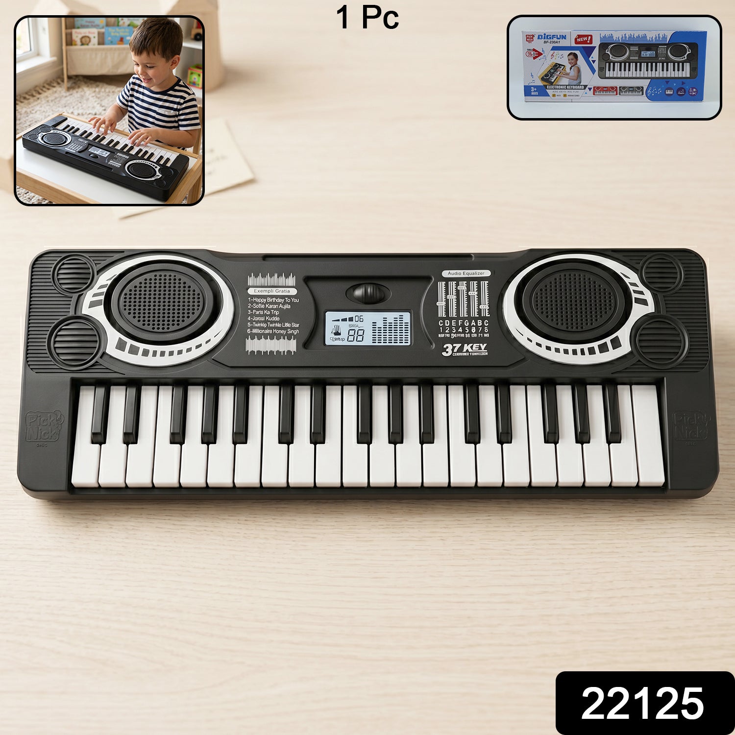 Electronic Musical Keyboard Toy For Kids With Multiple Sounds Mini Piano (1 Pc)