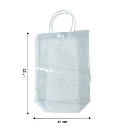 Transparent Pvc Carry Bag (1 Pc 22 X 16 Cm)