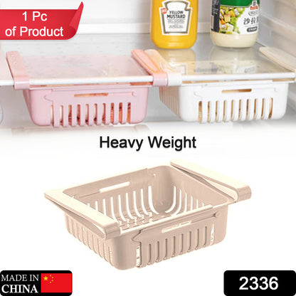 2336 Expandable Adjustable Multipurpose Fridge Storage Basket ( 1 Pcs )
