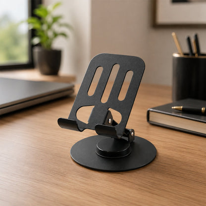 Metal Foldable Mobile Stand 360 Degree Rotating Adjustable Holder (1 Pc)