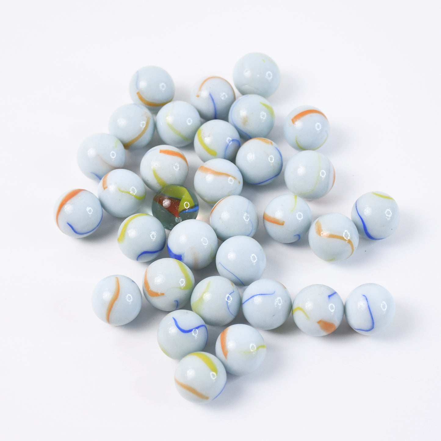 Classic Glass Marbles Pack Of Approx 30 Pc