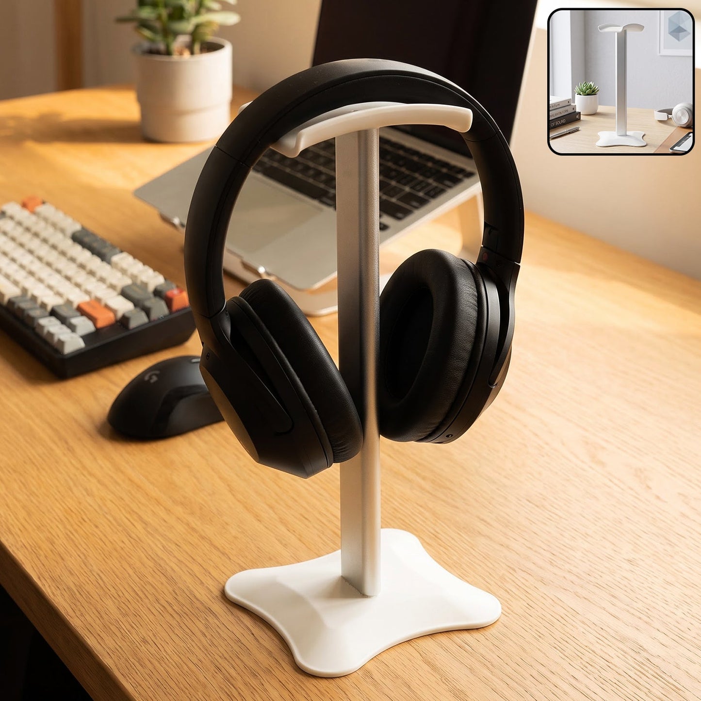 Desktop Headphone Stand Holder With Stable Base For Gaming Headset (1 Pc)