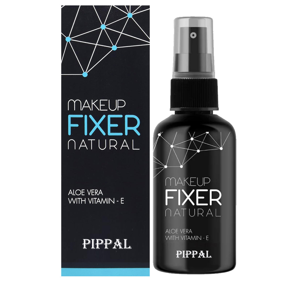 Pippal Beauty Makeup Fixer Natural Dewy Finish with Vitamin E And Aloe Vera Long-Lasting Hydrating & Refreshing Setting Spray 80ml (Pack of 1)