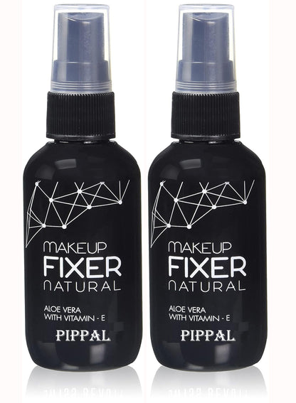 Pippal Beauty Makeup Fixer Natural Dewy Finish with Vitamin E And Aloe Vera Long-Lasting Spray 80ml (Pack of 2)