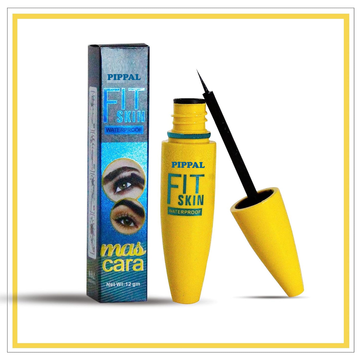 Pippal Fit Skin Mascara Ultra Volume Volumizing Mascara for Bold And Dramatic Lashes Long Lasting Waterproof 12Gm (Pack of 1)