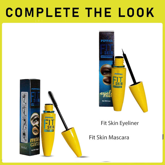 Pippal Fit Skin Mascara with Eyeliner Ultra Volume Volumizing Mascara for Bold And Dramatic Lashes Long Lasting Waterproof 12Gm (Pack of 1)