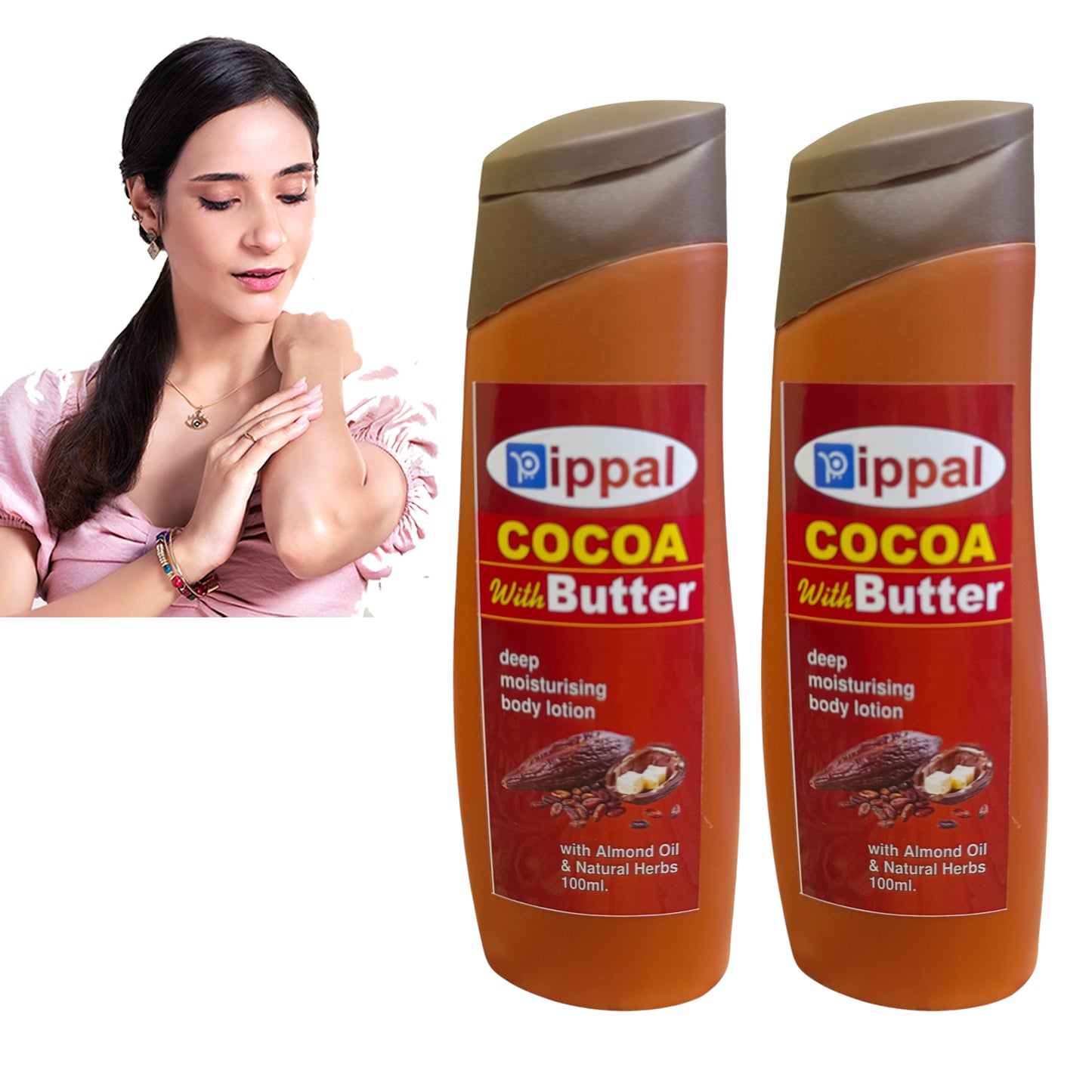 Pippal Cocoabutter Body Lotion Deep Moisturising (100 ml) Pack of 2 (200 ml)