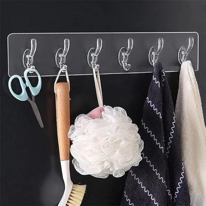 Clear Adhesive Wall Hanger Hooks (Pack of 2)
