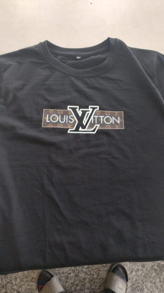 Men's Round Neck Louis Print T-Shirt