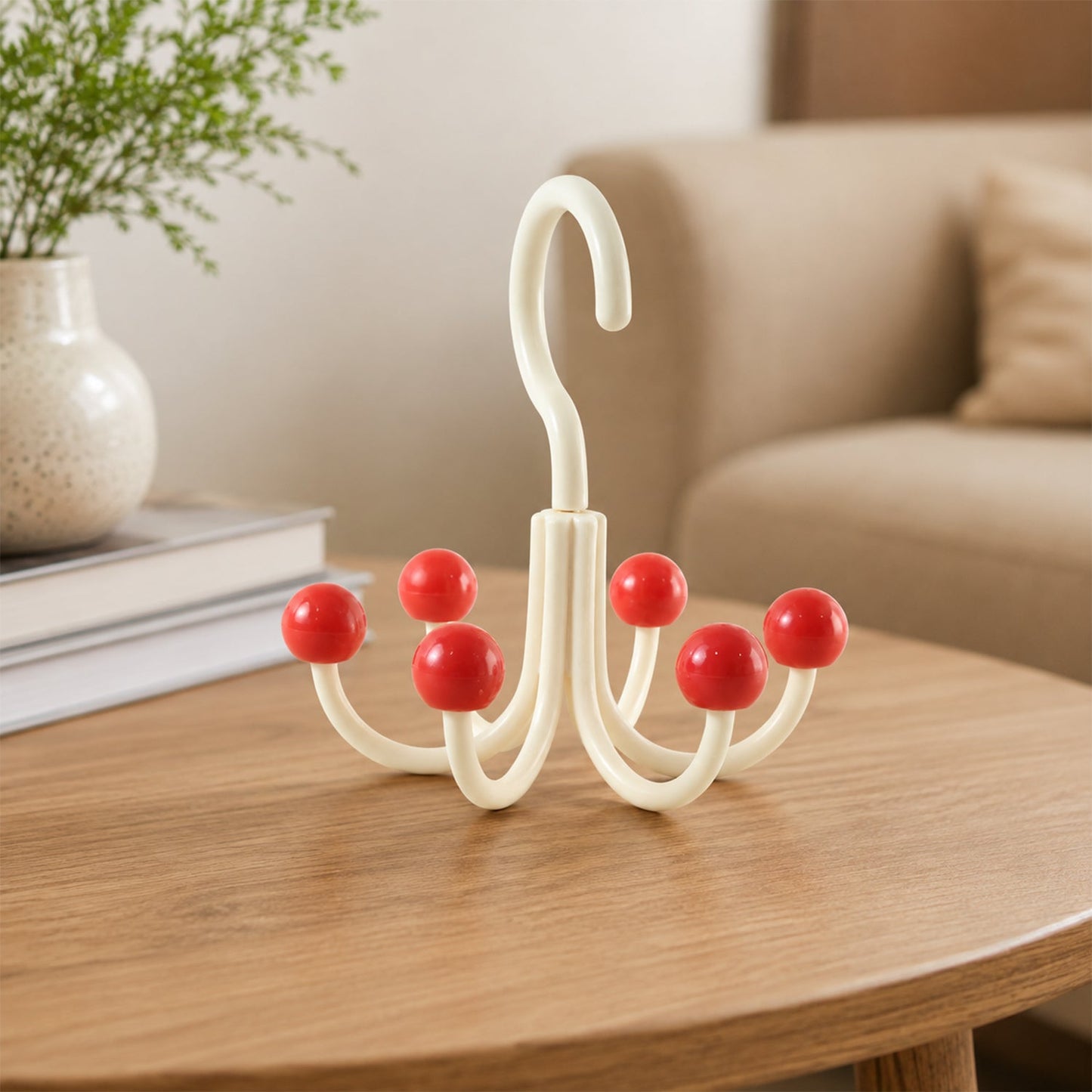 360 Degree Rotating Multi Arm Hanger Hook For Wardrobe Storage And Bags (1 Pc)