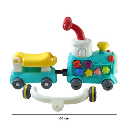 Aditi Tiny Train Baby Walker Ride-on Toy With Push Handle (1 Set)