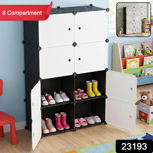 Multi Compartment Storage Cabinet With Doors For Kids Room And Home Use (1 Set)