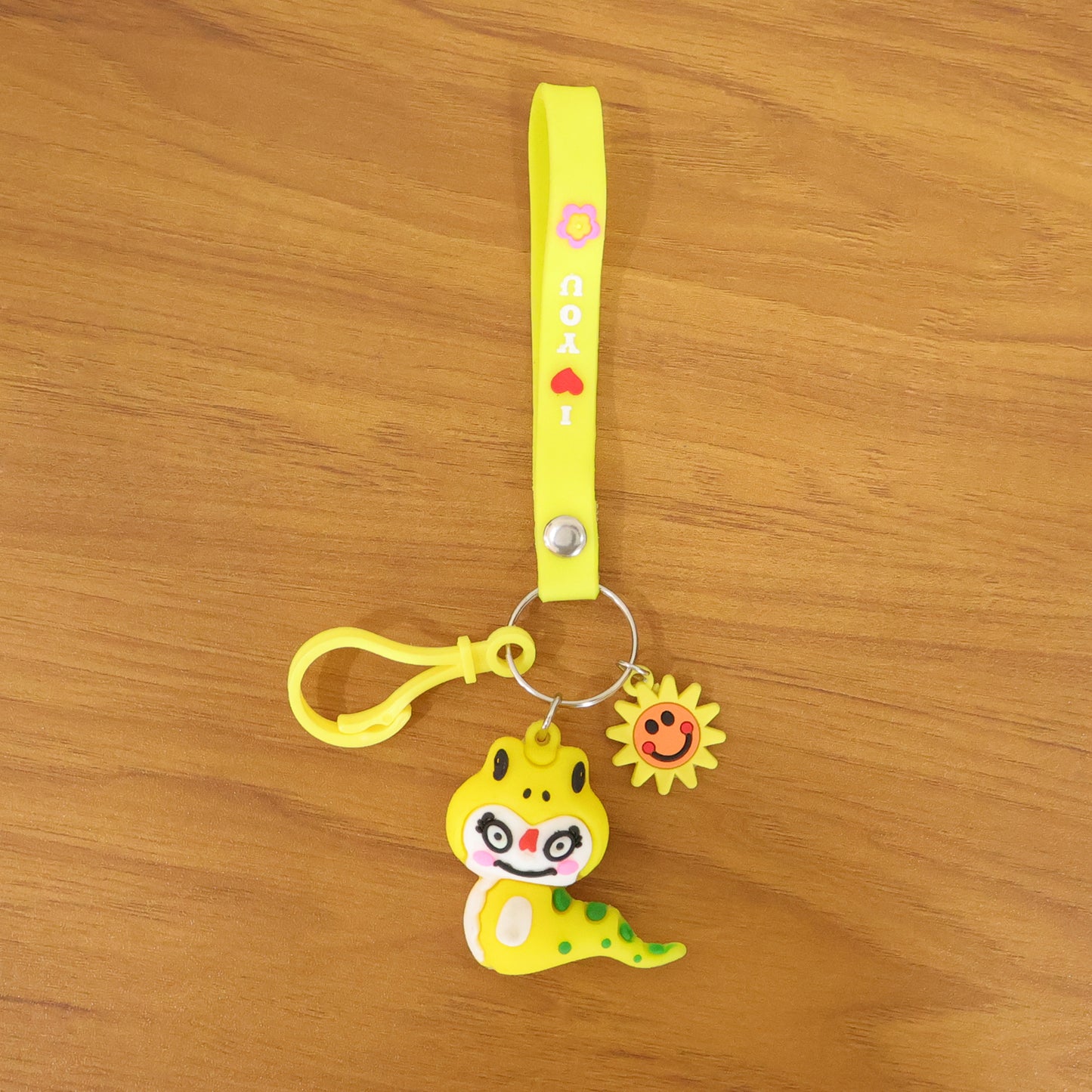 Cute Cartoon Dinosaur Style Keychain With Strap And Decorative Charm (1 Pc)
