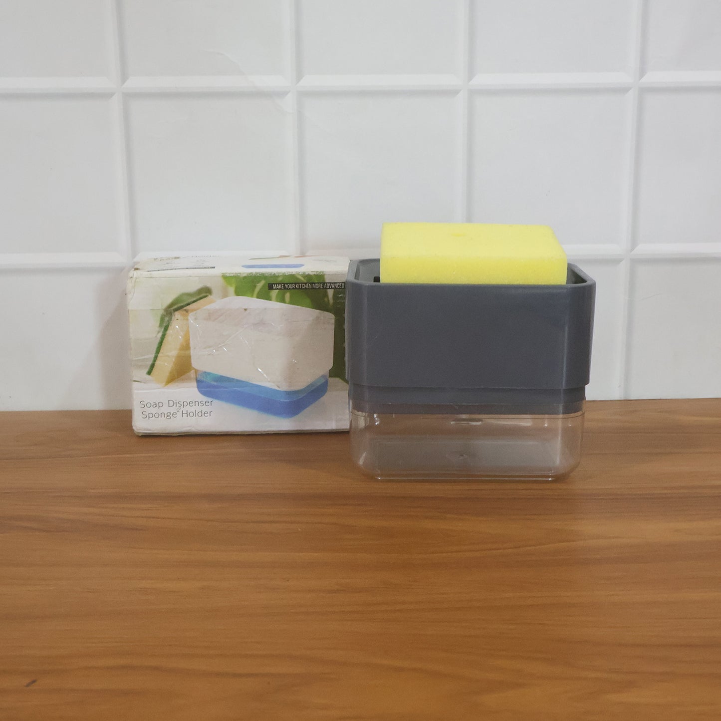 Soap Dispenser With Sponge Holder (1 Set)