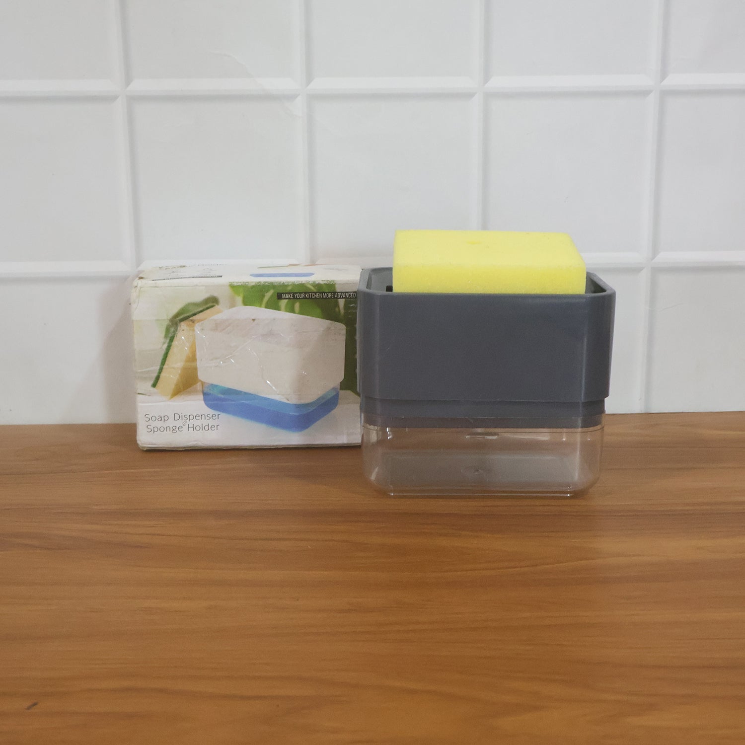Soap Dispenser With Sponge Holder (1 Set)