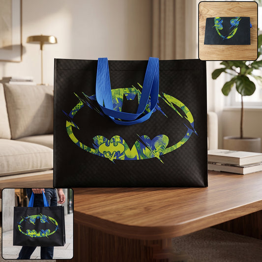 Wukusy premium large multipurpose carry hand bag in black, showing spacious interior and sturdy handles for versatile use