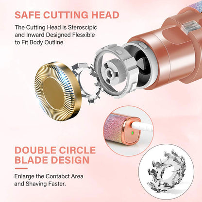 2-in-1 Electric eyebrow and facial hair remover