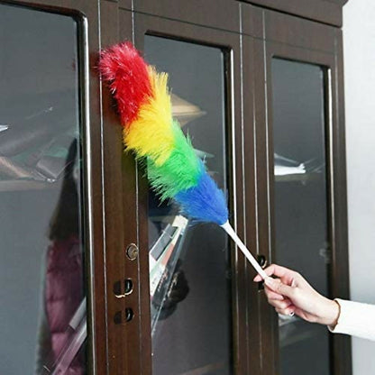 Rainbow Microfiber Plastic Duster 24 Inch | Flexible & Lightweight Dust Cleaner