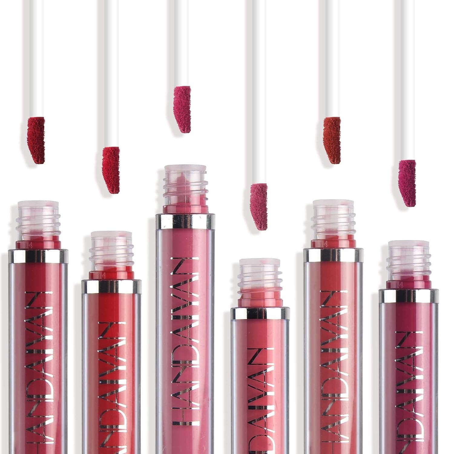 Drpshippr 6-in-1 liquid matte lipstick set for women, featuring long-lasting, hydrating lipstick shades in a beauty and personal care image.