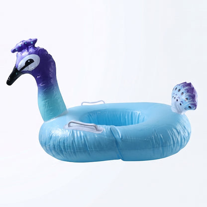 Wukusy inflatable kids swim ring for safe, comfortable floating and swimming; bright colorful safety tube for children.