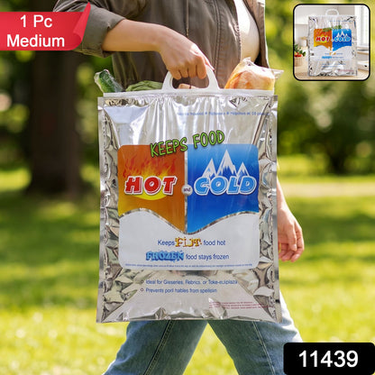 Medium Hot  Cold Insulated Food Storage Bag For Grocery Picnic  Travel (1 Pc)