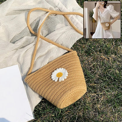 Stylish Jute Crossbody Sling Bag (1 Pc 17x23 Cm)
