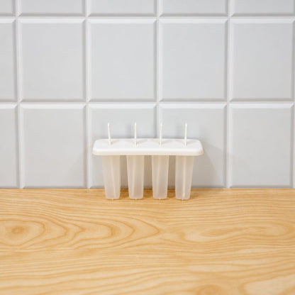 Reusable Ice Cream Popsicle Mould With Lid And Removable Sticks (4 Mold)