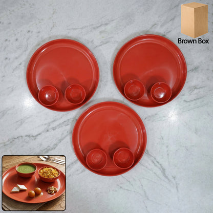Multipurpose Serving Plate And Bowl Set 3 Plate 6 Bowl (Mix Color)