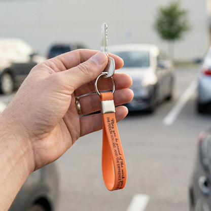 Silicone Wrist Strap Keychain With Metal Key Ring Hook (2 Pc)
