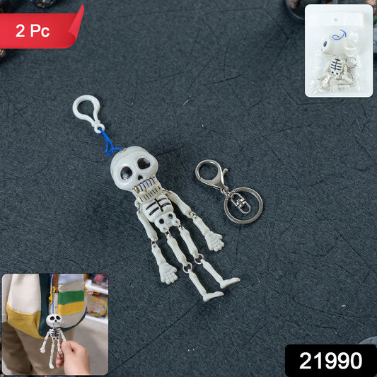 Skeleton Doll Keychain With Metal Keychain Hook (2 Pc)