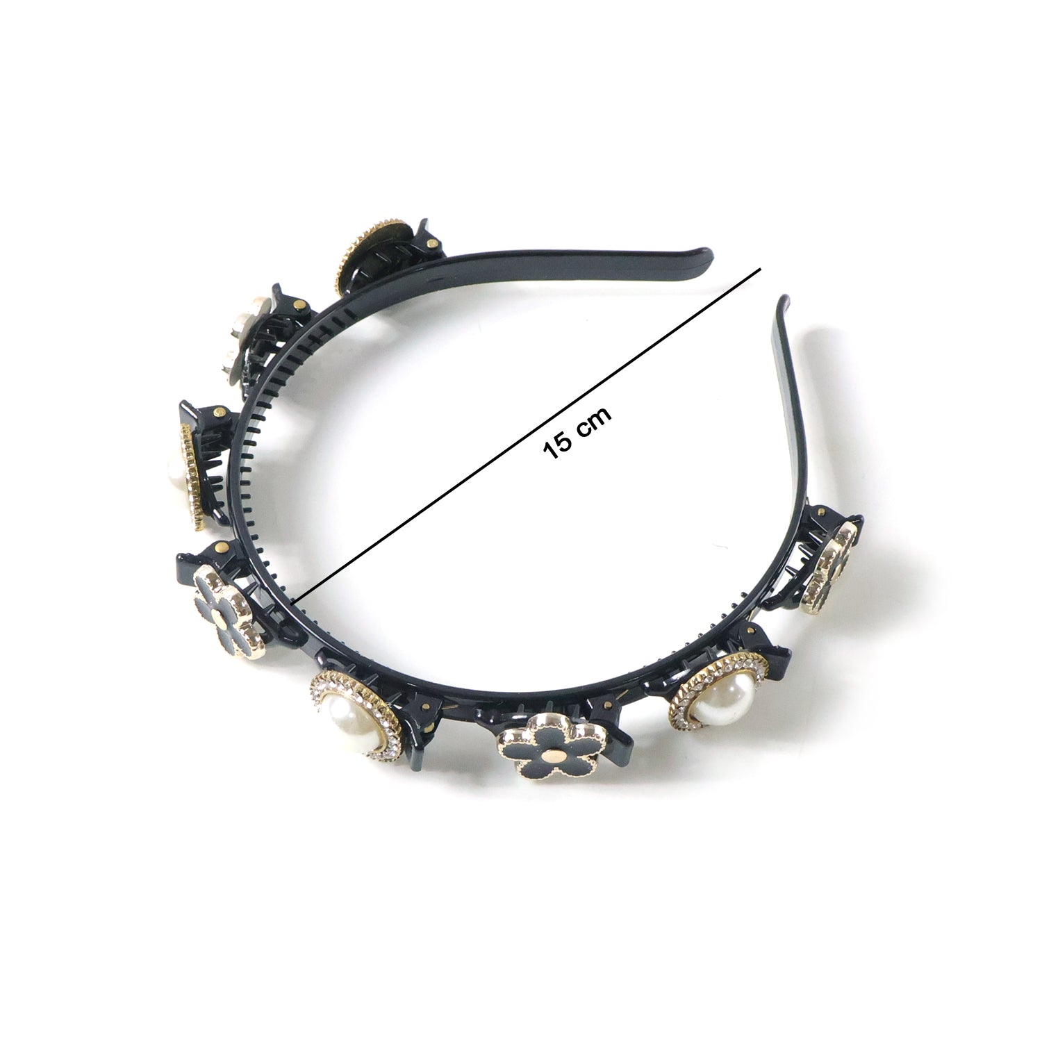Elegant Pearl  Floral Designer Hairband For Women  Girls 1 Pc