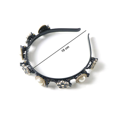 Elegant Pearl  Floral Designer Hairband For Women  Girls 1 Pc