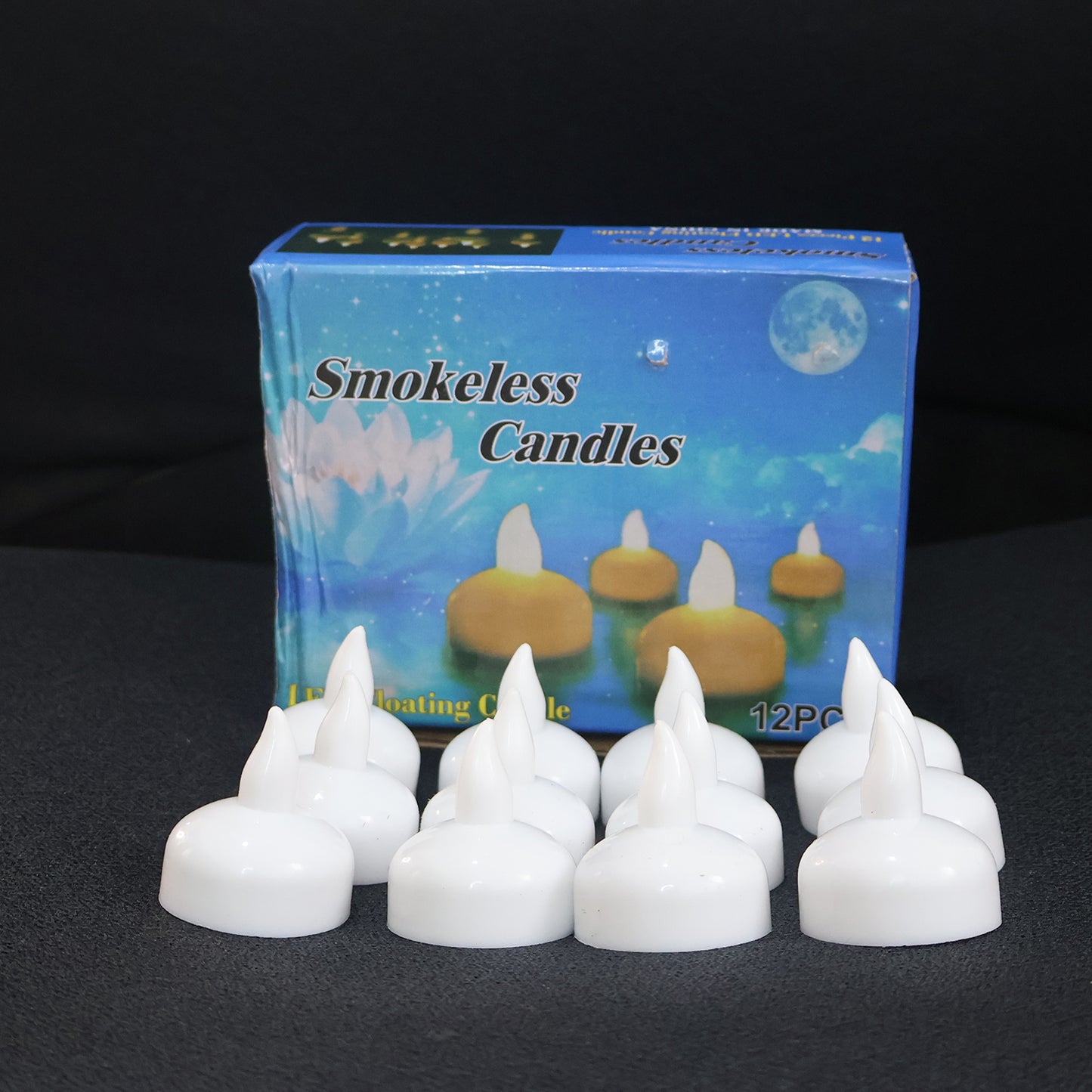 Led Floating Smokeless Candles (12 Pc)