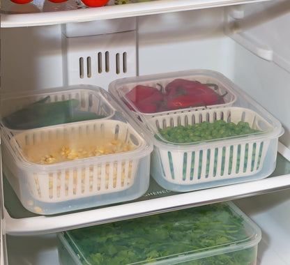 2 Compartments Food Container Leakproof Fresh-Keeping Storage Box