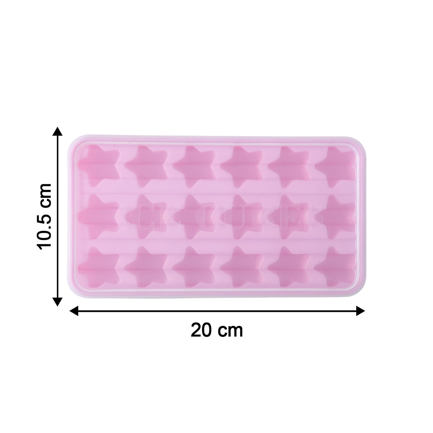 18 Grid Star Shape Ice Cube Tray With Lid (1 Pc)