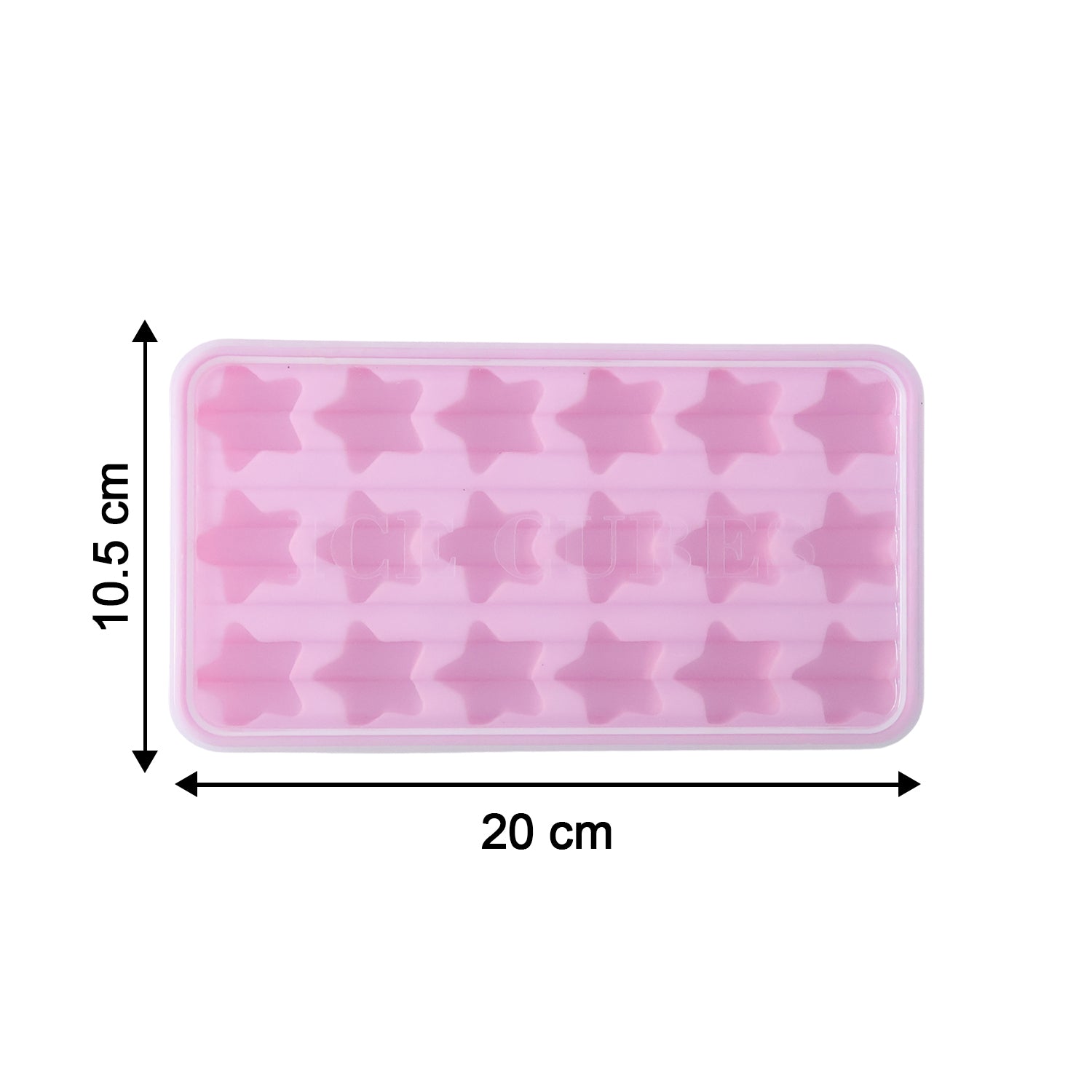 18 Grid Star Shape Ice Cube Tray With Lid (1 Pc)