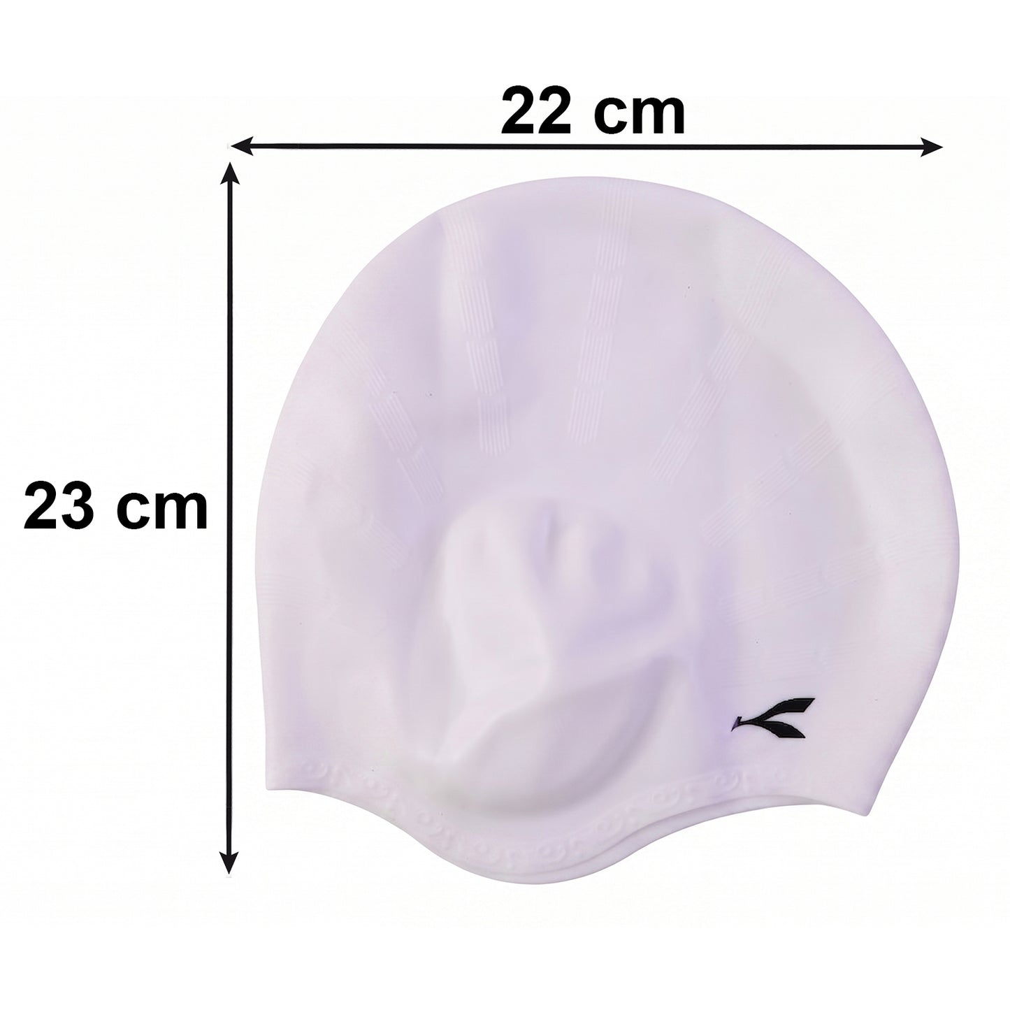 Konex Flexible Silicone Swimming Cap Waterproof Swim Hat For Adults Kids (1 Pc)