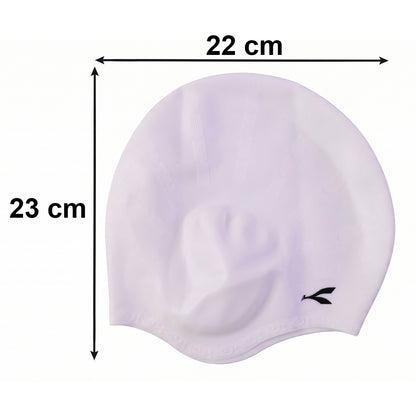 Konex Flexible Silicone Swimming Cap Waterproof Swim Hat For Adults Kids (1 Pc)