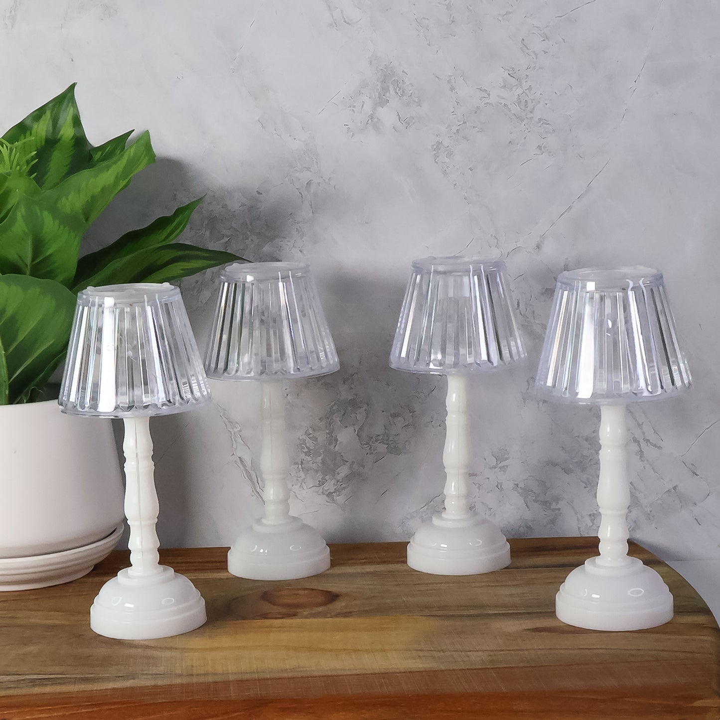 Led Crystal Table Lamps (4 Pc)