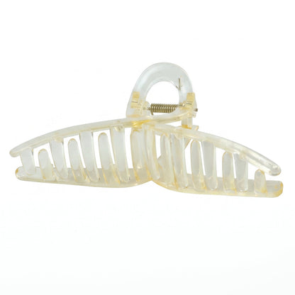 Transparent plastic hair clip by Wukusy, claw style, ideal for women to secure hair in a stylish way.