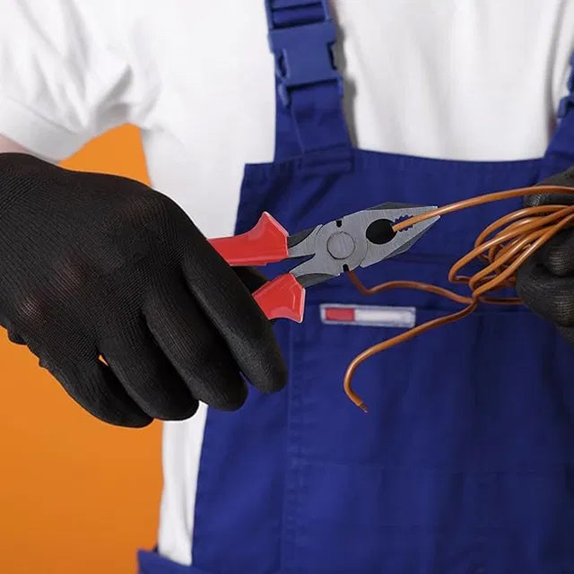 Insulated lineman combination cutting plier from 8297, a durable hand tool for electrical work with insulated handles.