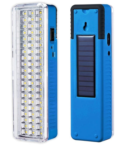 White Charkee 7W rechargeable emergency flood light with solar charging, 42 LEDs, ideal for power outages and outdoor use.