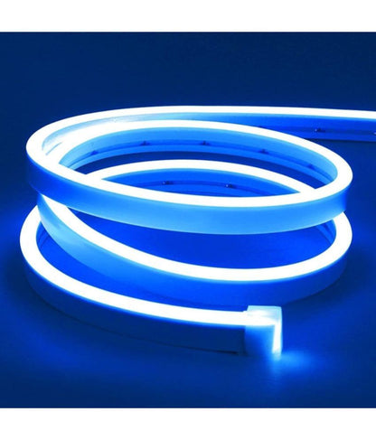 Blue Charkee 12V LED neon flexible light strip for cars, 50-watt night lights, cuttable and ideal for vehicle interior or exterior lighting.